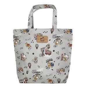 Waterproof Travel Corgi Bucket Tote Handbag